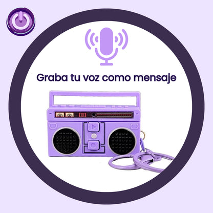 Key Recorder, Grabador de Voz Regrabable, llavero Retro de los 90´s